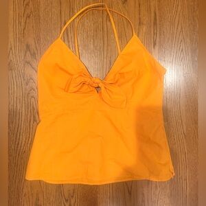 NWT Banana Republic Orange spaghetti strap v neck Top Medium